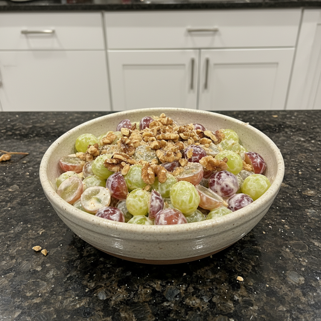 Sweet, Creamy, Crunchy: The Ultimate No-Bake Grape Salad Recipe